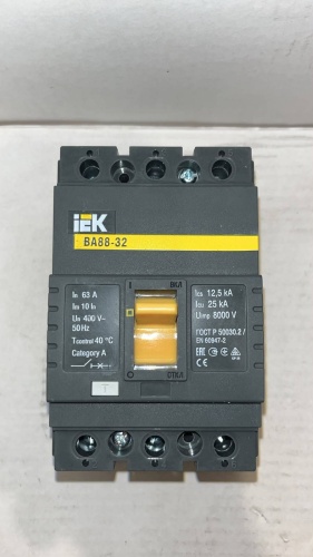 IEK автоматический выключатель 3P 63 A, 25 кА, 400 В