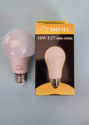 Лампочка 10W E27, светодиодная, нейтральный белый