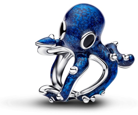 Шарм PANDORA «Синий осьминог» 794706C01 вес 1 г серебро, эмаль