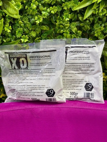 Hairdresser X.O Bleaching Powder — белый осветляющий порошок для всех типов волос, до +9 тонов, 500 г