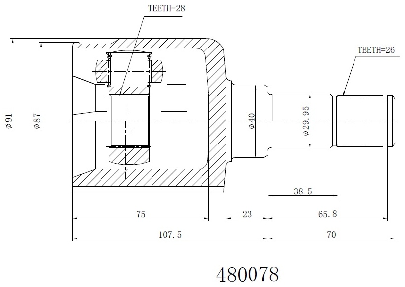 INKO шрус 480078