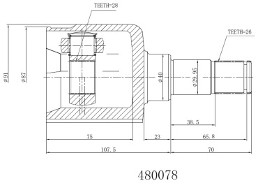 INKO шрус 480078