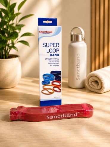 Фитнес-резинка Sanctband Лента супер луп/ вишня_LB-SPRD-1-P 1 шт 28 кг