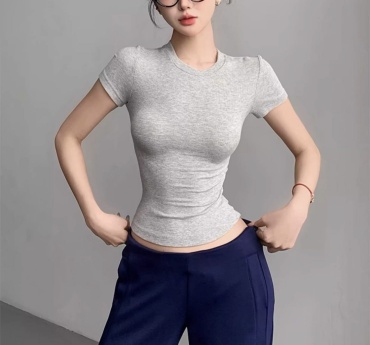 Футболка FASHION однотонный светло-серый