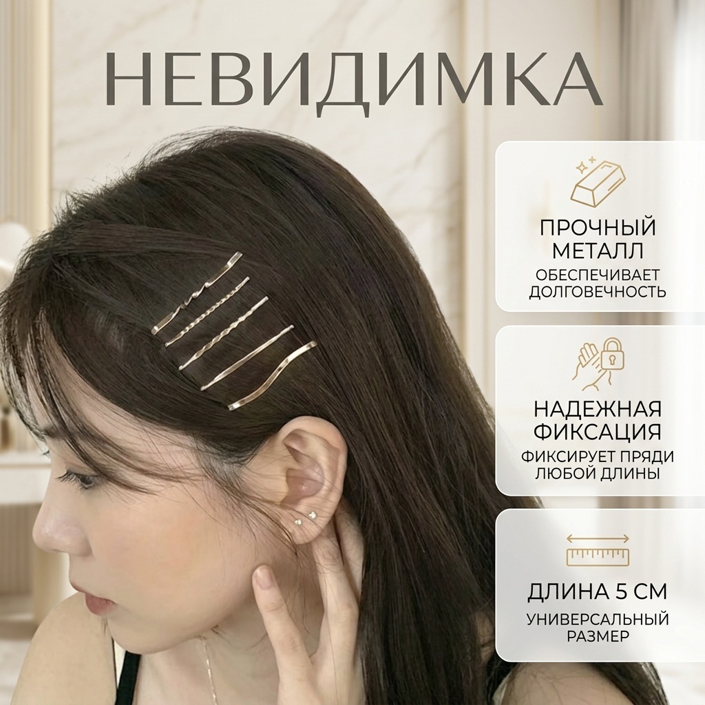 Невидимка 5 шт