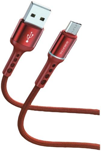 Кабель Borofone USB 2.0 (M), micro-USB 2.0 (M), 1 м, BU33 красный