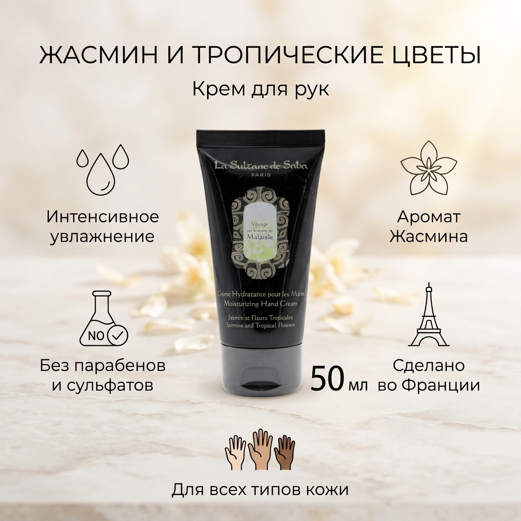 La Sultane de Saba Jasmine and Tropical Flowers крем для рук 50 мл