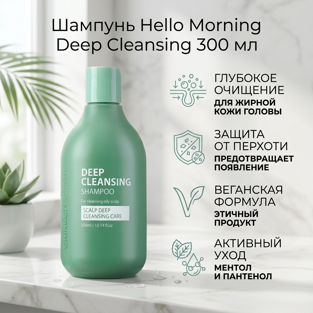 Hello, Morning Deep Cleansing шампунь 300 мл