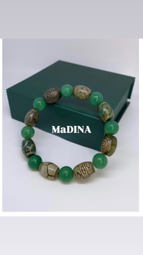 MaDINA длина 19 см натуральный камень, агат, нефрит
