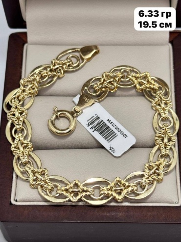 DARI GOLD 6677 длина 19.5 см, вес 6.33 г золото, плетение фантазийное