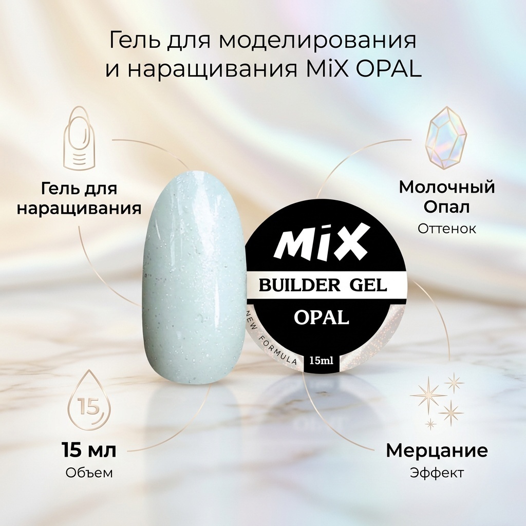 MiX гель MODELING OPAL 15 мл