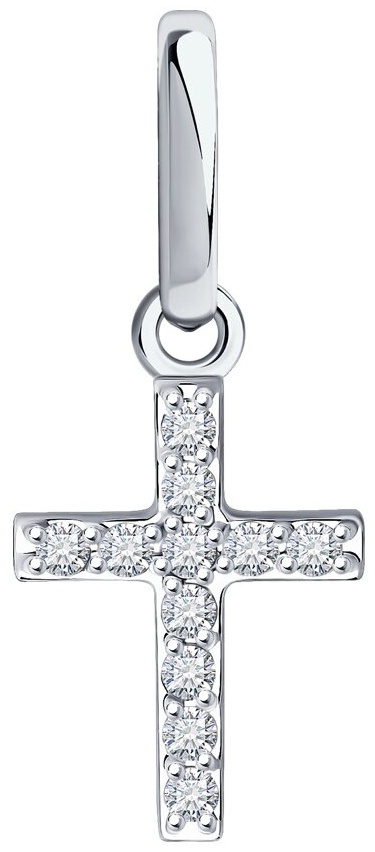 Крестик Diamant 3632193 вес 0.399 г золото, бриллиант