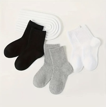 Носки BABY Socks 3018 3 пары черный, серый, белый 5-7 лет