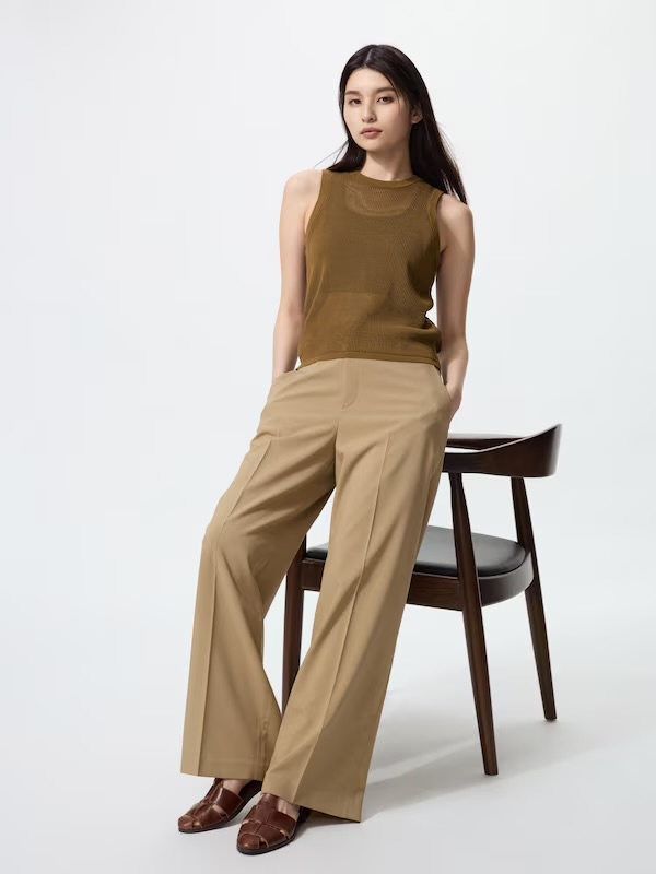 Палаццо Uniqlo темно-бежевый