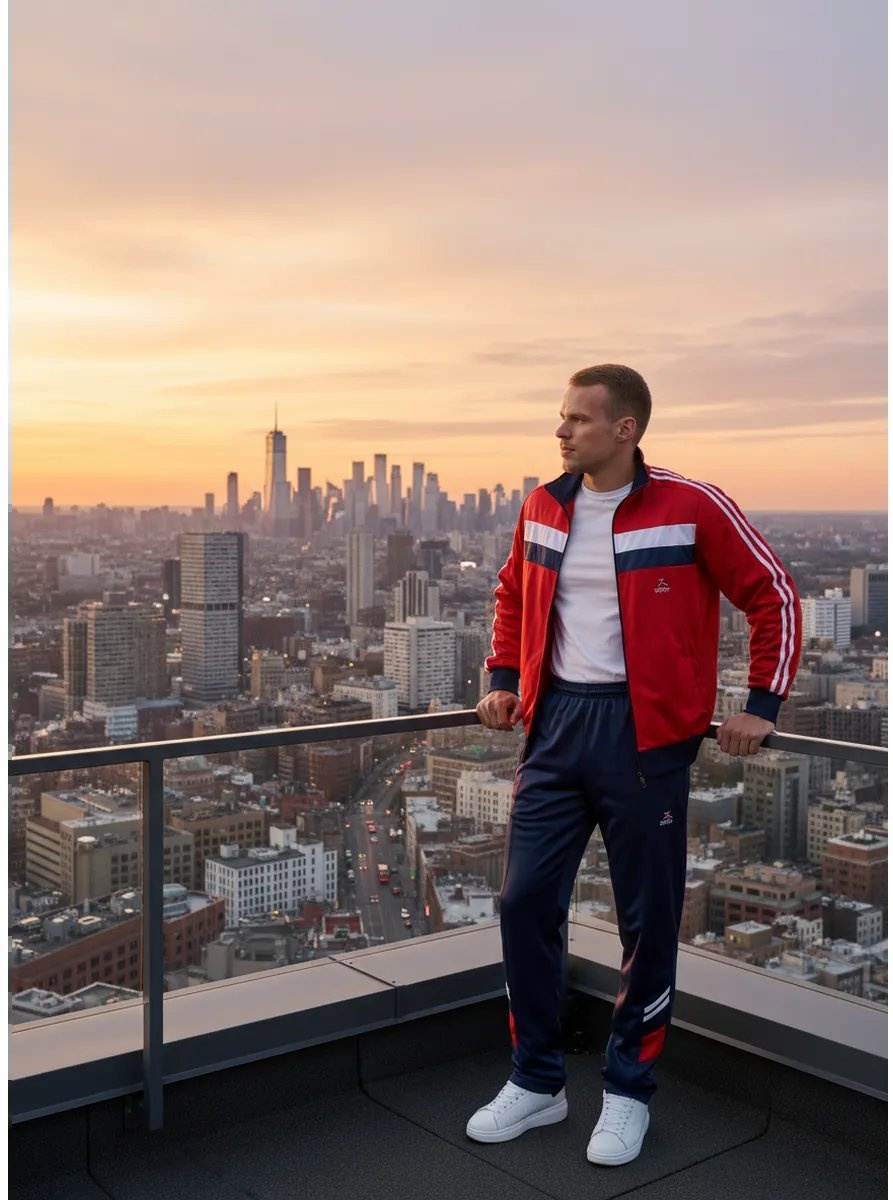 Повседневный костюм ZNK Sport красный