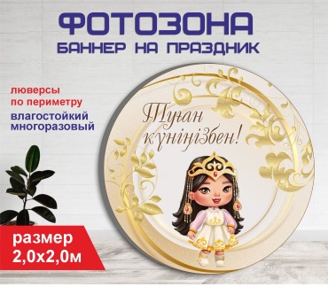 Фотозона Гарант С днем рождения! №20442 2,0 х 2,0 м