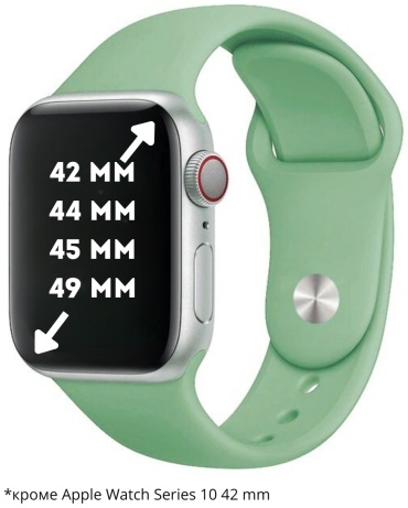 Ремешок S&M для Apple Watch Series 6, Watch Series 7, Watch Series 8, Watch SE, Watch SE 2nd Gen зеленый
