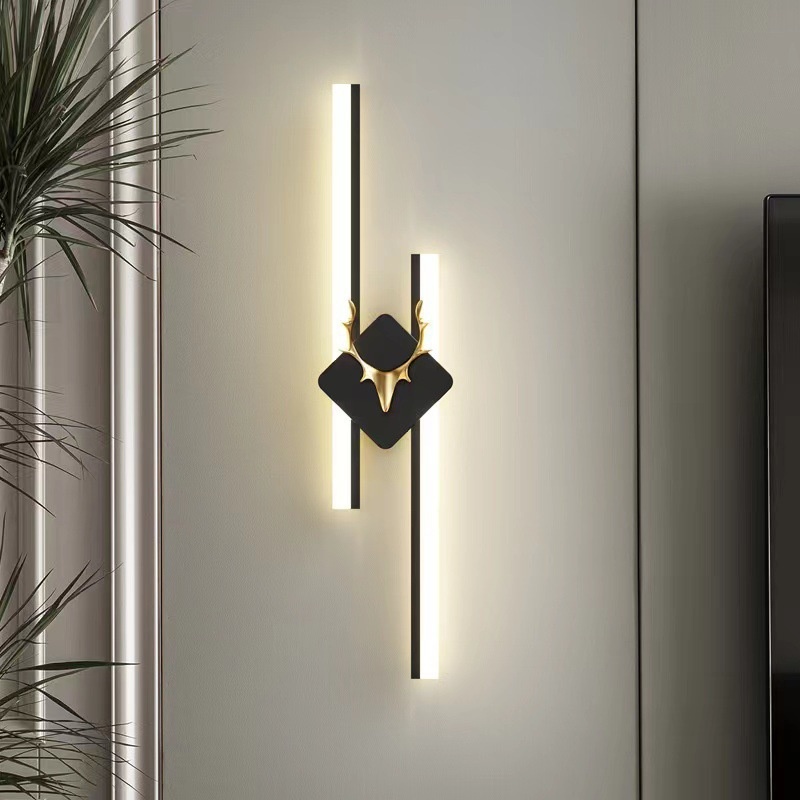 Бра настенный, накладной Candella LED, черный, золотистый