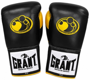Боксерские перчатки GRANT 14 oz черный, золотистый