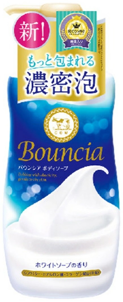 Cow Bouncia Сливочное жидкое мыло для рук и тела с гиалуроновой кислотой и коллагеном аромат свежести крем-гель 480 мл
