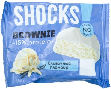 FitnesShock печенье protein brownie сливочный пломбир 1 шт