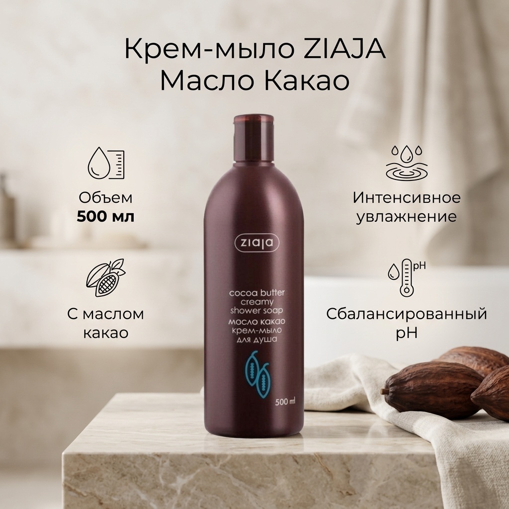 ZIAJA Масло Какао гель 500 мл