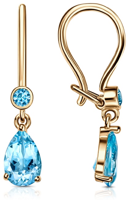 Серьги Lucente Silver С639-1949ГЛ вес 1.06 г серебро, фианит
