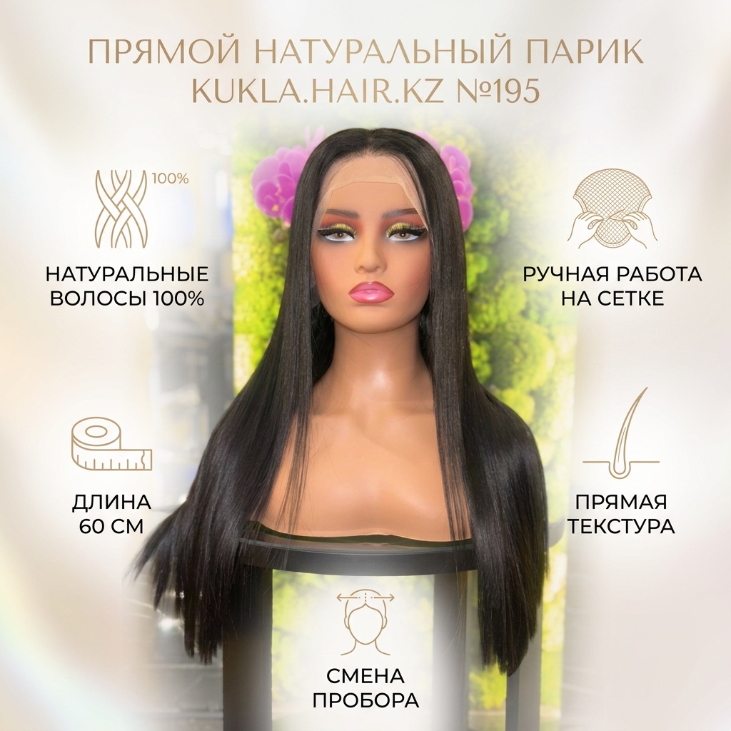 Kukla.hair.kz парик черный женский
