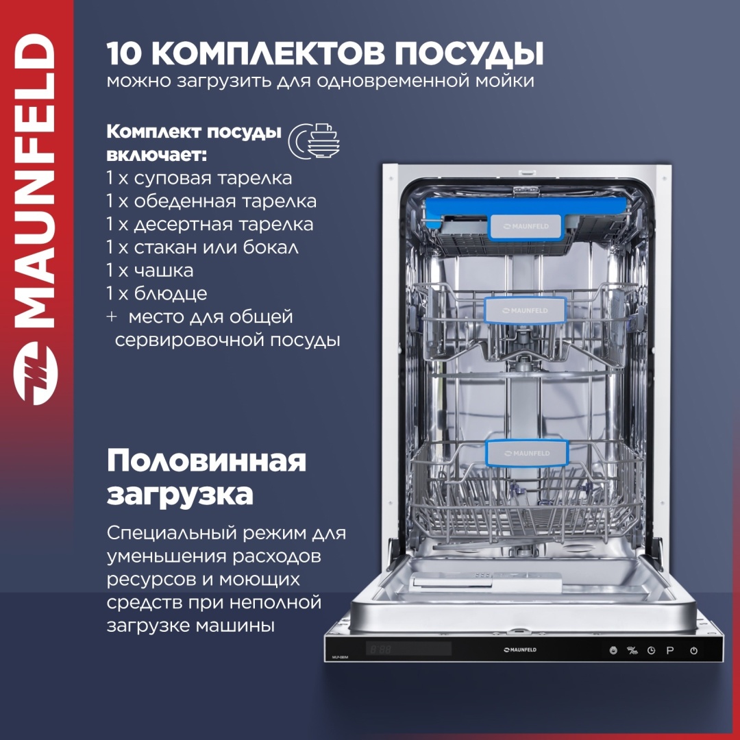 Посудомоечная машина MAUNFELD MLP-08IM 2