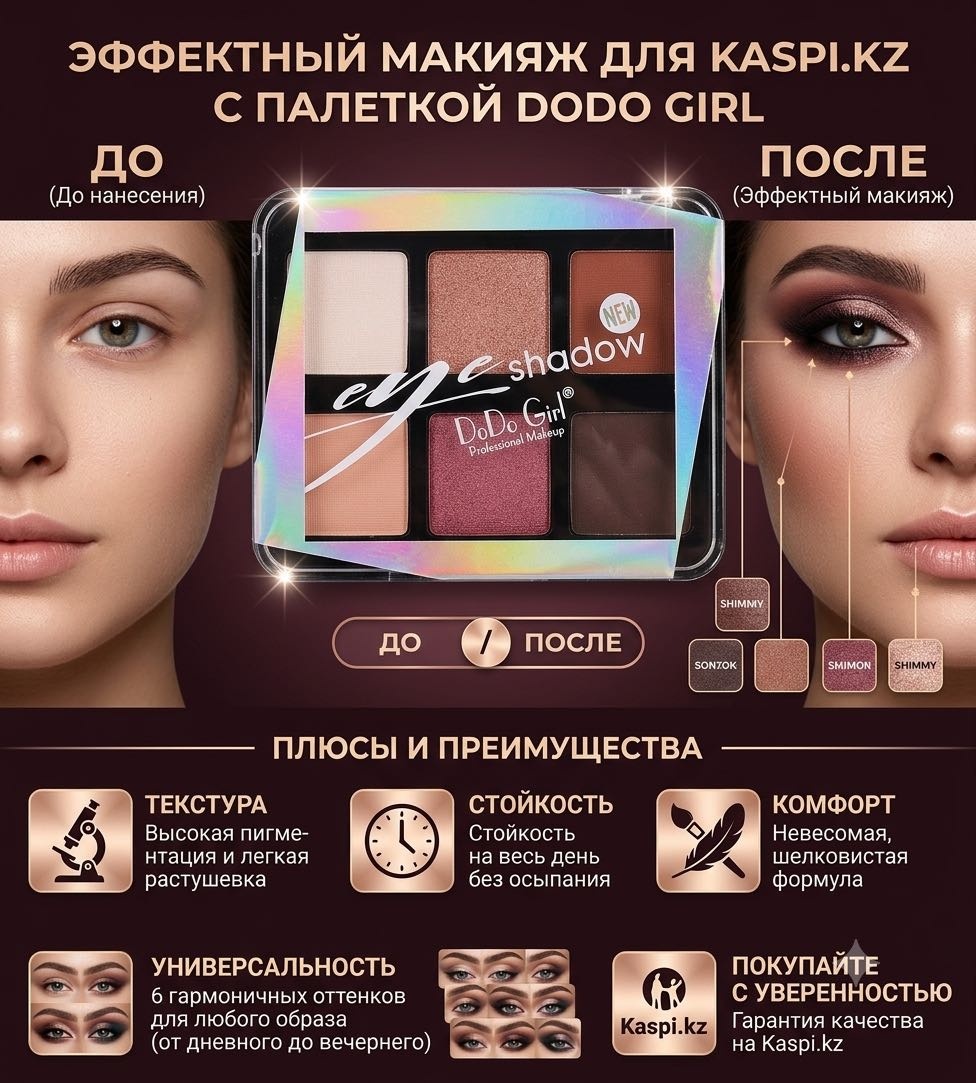 DoDo Girl тени прессованные NUDE 8 NUDE 8