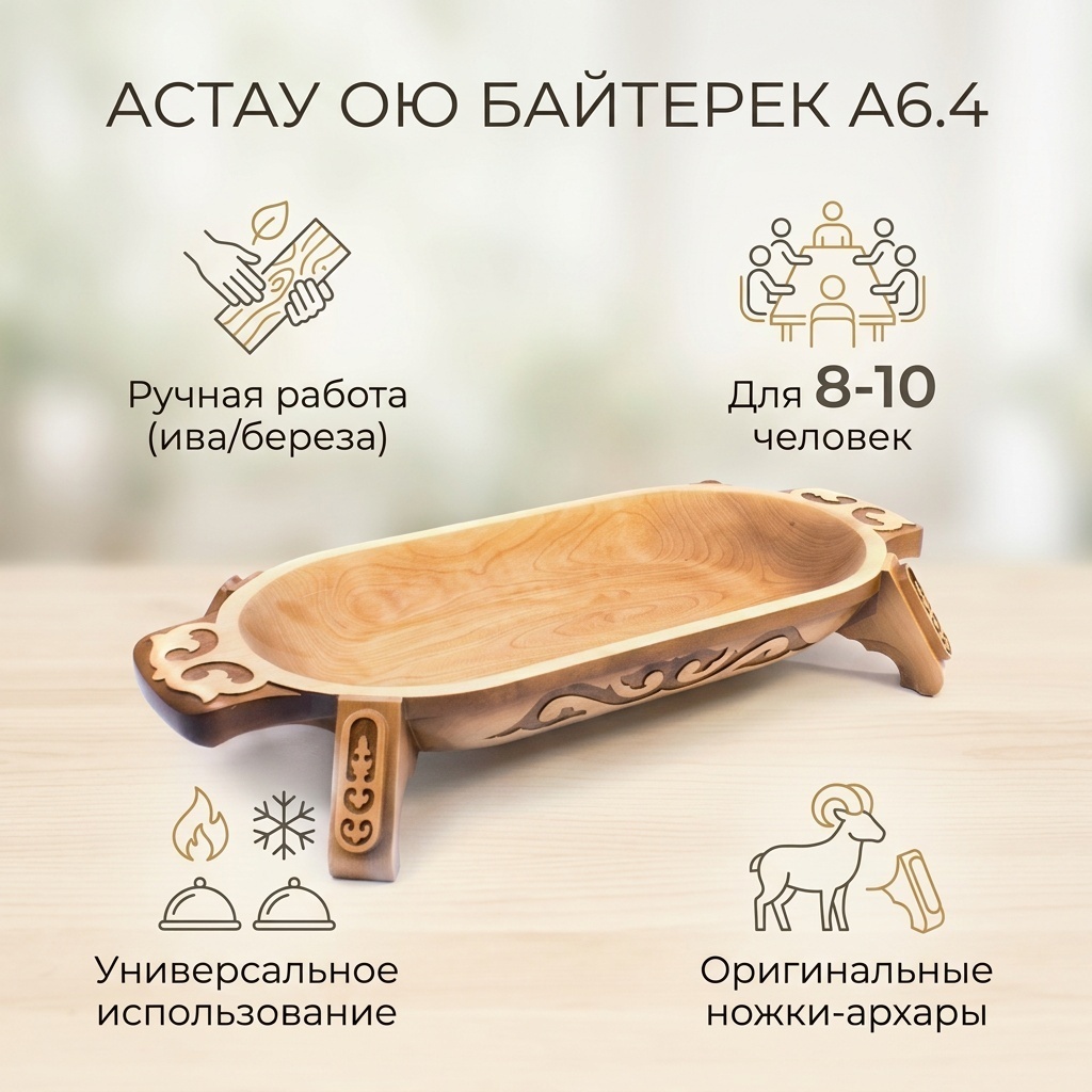 Астау Блэк Астау ОЮ Байтерек А6.4 65х28 см, дерево, 1 шт