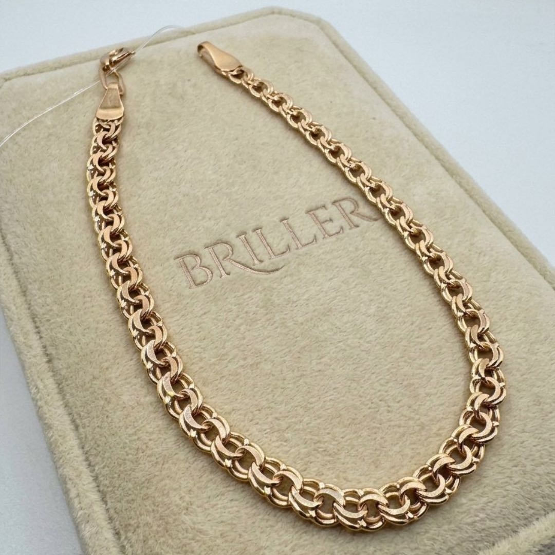 BRILLER 0764556 длина 18 см, вес 1.7 г золото, плетение бисмарк