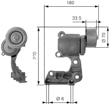 Gates ролик натяжной T38410