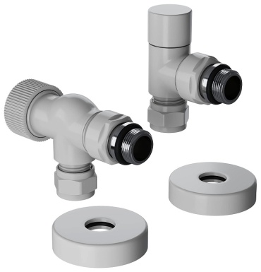 Набор термостатический осевой Royal Thermo Design Pro 15мм М30х1,5 (Белый)