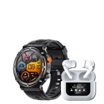 Смарт-часы Nepro100device Man Qz 2 черный &#43; наушники Nepro100device Sound Buds Pro белый