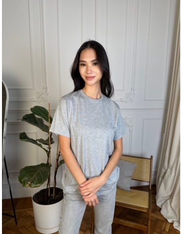 Футболка Muslin home серебристый