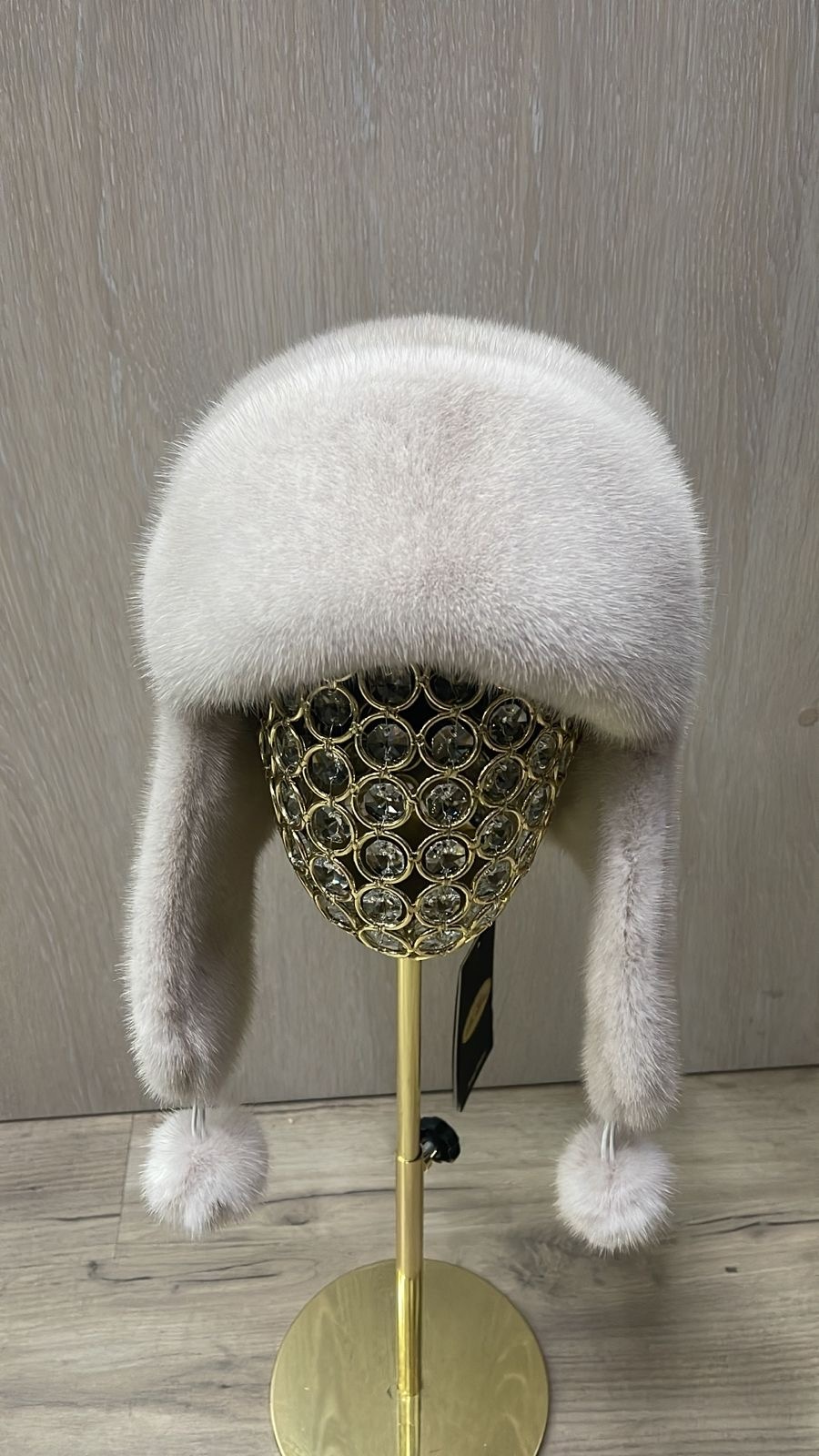 Ушанка SemiFur размер 56, 57, 58, 59, жемчужный