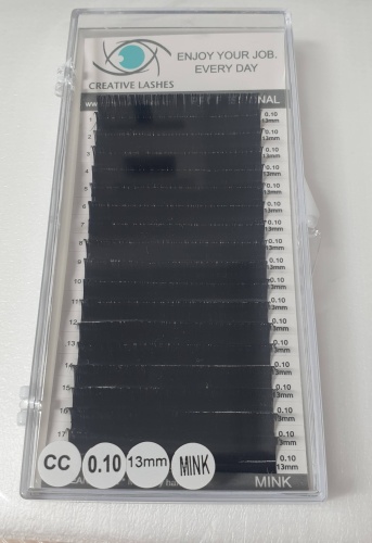Creative lashes единичные СС 0.10 мм черный 13 мм