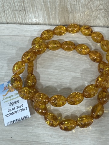 Колье MKGOLD Украшеник длина 60 см вес 75 г леска, янтарь