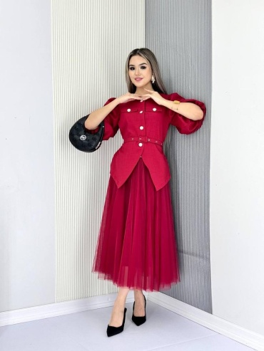 Костюм повседневный NUR Collection бордовый