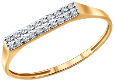 Diamant 82987 размер 17.5 вес 0.68 г золото, бриллиант