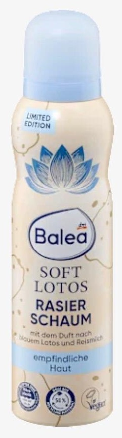 Balea Soft Lotos пена для бритья, голубой лотос и рисовое молоко пена для бритья 150 мл