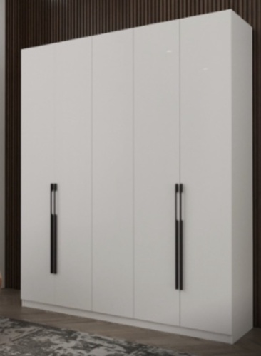 Распашной шкаф Люмино 5Д, 200x236х50 см, белый