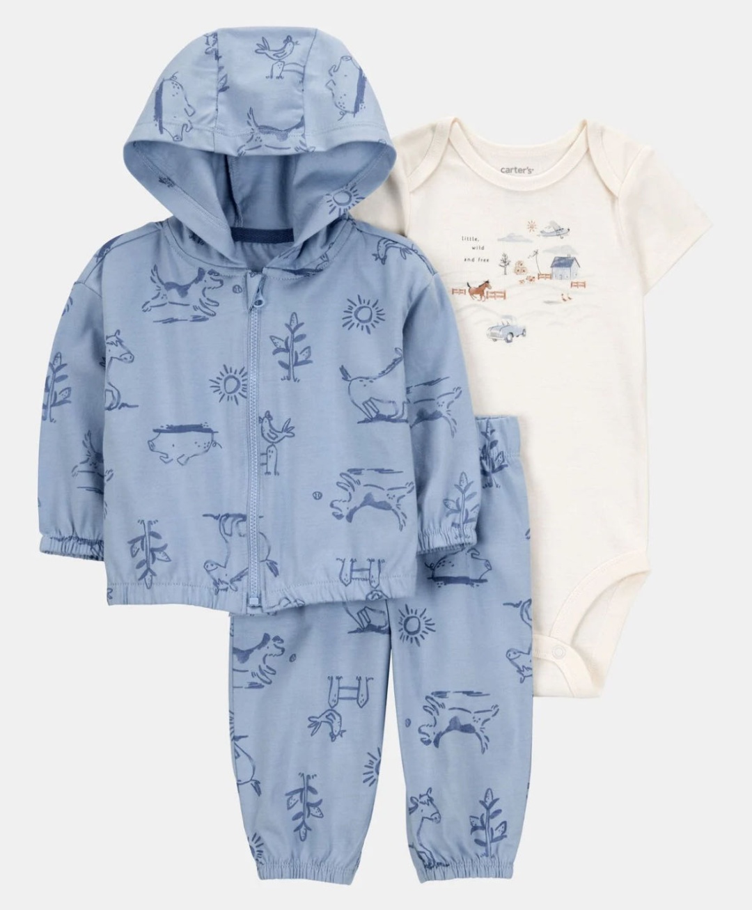 Комплект Carters белый, голубой