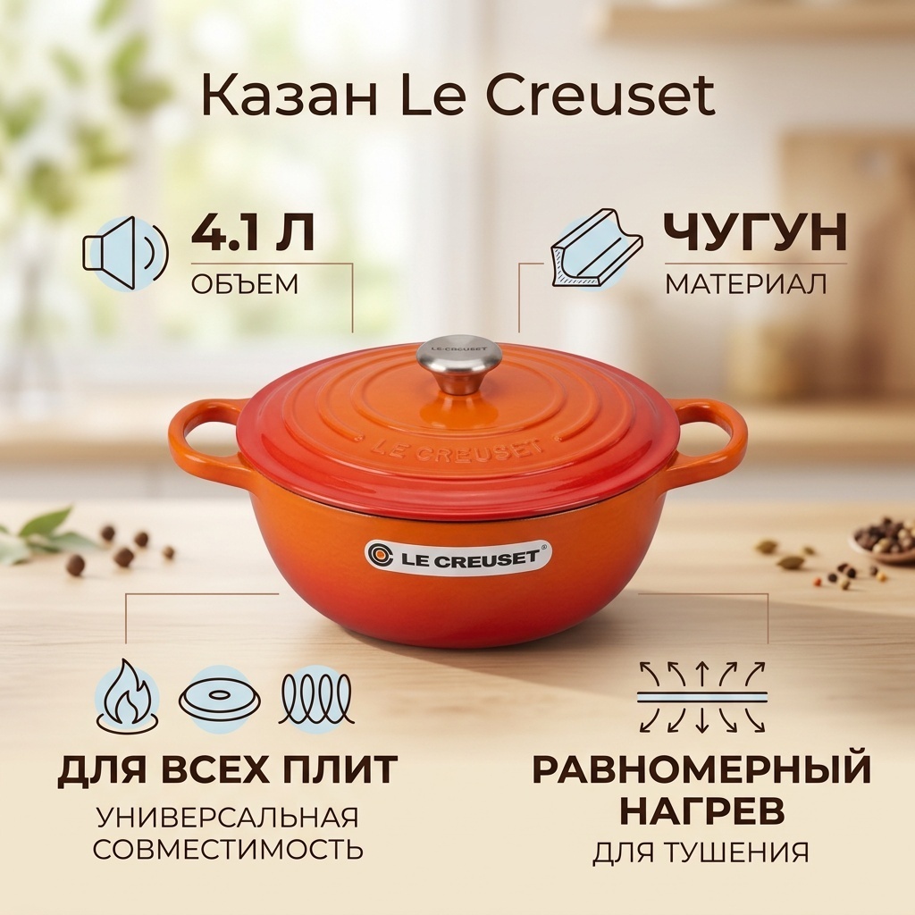 Казан 4.1 л, чугун