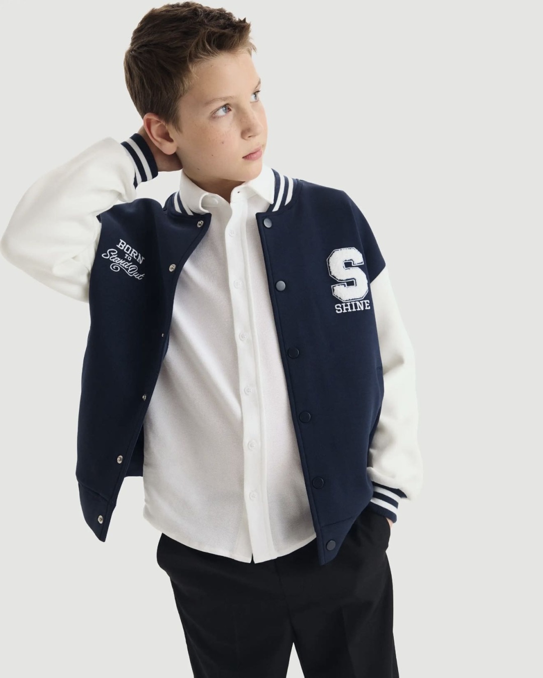 Бомбер Futurino School синий