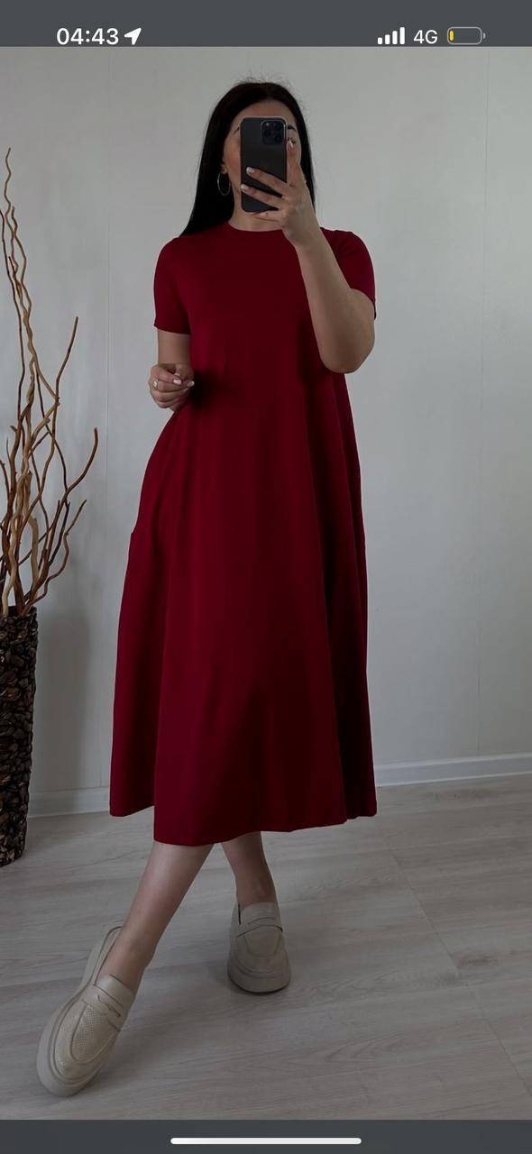Повседневное платье 101 Rose бордовый