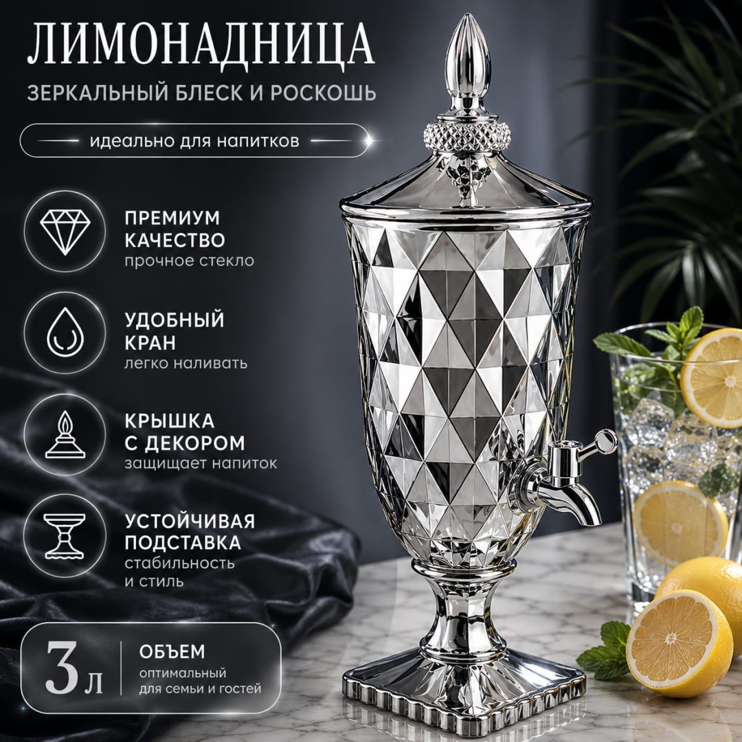 Кувшин 3 л, стекло