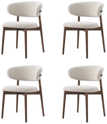 Комплект стульев Стул Orleandro, 80x47x44 см, коричневый, бежевый 4 шт.