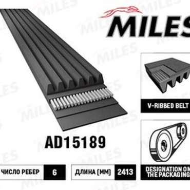 MILES ремень поликлиновый AD15189